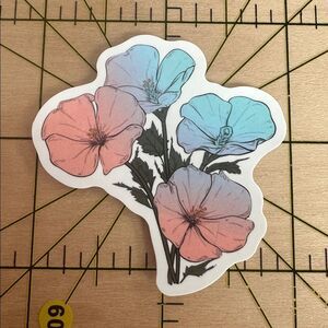 💜13/$13 +Bundle Sticker Sale | Primrose Flowers Waterproof Sticker